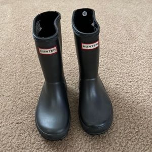 Hunter Boots slate gray Little Girls boots size 10 m